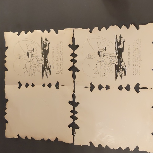 Antique Whitney Made Embossed Paper Lace Die Cut Valentine Cards (2) - Picture 9 of 11